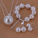 Exquisite Jewelry Silver-plated Three-dimensional Ball Pendant