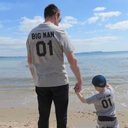 Family Matching Clothes Fashion Big Little Man Tshirt