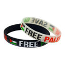 Palestine Flag Silicone Wristband Bracelet Gaza