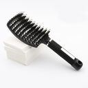 Large Curved Comb Hairbrush Boar Bristles Massage Curly