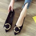 Shallow Mouth Tip Flats For Women Soft Lazy