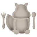 Baby Silicone Food Supplement Bowl Spoon Kid's Dinner