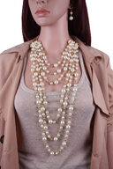 European And American Necklaces Multilayer Pearl Necklace Sweater