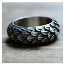Retro Domineering Dragon Scale Ring Punk Tide