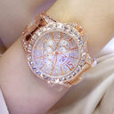 Fashion Luxury Full Diamond Steel Band Ladies Quartz