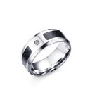 Men's Ring Stainless Steel And Carbon Fiber 8mm