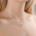 Double Heart Necklace Personalized Necklaces Pendant Gifts Stainless