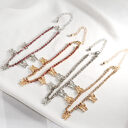 Rhinestone Anklets For Women Zirconia Butterfly Cuban Link