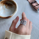 Woven Ring Women European And American Hollow Cross