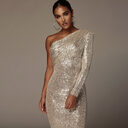 One-shoulder Dress Oblique Collar Wrapped Chest Evening Fashion