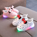 Light-up Shoes Girls Bowknot LED Breathable Baby