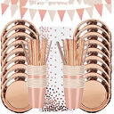 Hot Stamping Polka Dot Disposable Tableware Birthday Party
