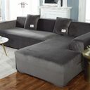 Silver Fox Velvet Living Room Elastic Furniture Sofa