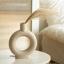 Nordic Ceramic Vase Home Decoration White Vegetarian