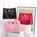 Mini Chain Shoulder Bags Rhombus Sewing Small Square