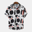 Printed Summer Shirts Streetwear Ethnic Style Mens Blouse