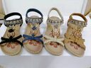 Large Size Flat Sandals Flower Rhinestone Beach Shoes