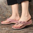 Flowers Sandals Women Retro Style Wedges Shoes Outdoor