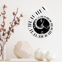 Decoration Wall Clock Treble Clef Piano Keyboard Musical