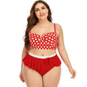 Large Plus Size Swimwear Female Push Up Bikini