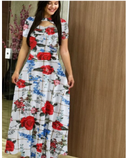 Fashion Fat Women Autumn Dress Bohmia Maxi Dresses