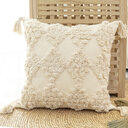 Home Furnishing Tufted Throw Pillow With Tassels Sofa