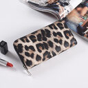Fashion Long Zipper Women Wallets Bright Leather Black