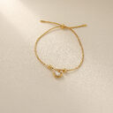 Shell White Fritillary Peach Heart Love Bracelet Pullable