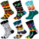 Striped Men's Socks Square Tube Wave Women's