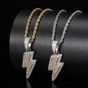 Lightning Hip Hop Pendant Micro-inlaid Zircon Fashion Trendy