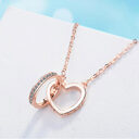 Necklace Two Ring Fashion Diamond