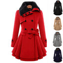 Women's Slim Mid-length Woolen Coat With Belt Thickened