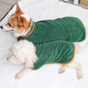 Pet Puppy Clothes Bathing Robe Neck Tucked Waist