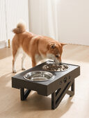 Pet Bowl Dog Feeder Stainless Steel Folding