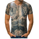 Muscular Men Printed Short Sleeves