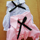 Bubble Sleeve Bow Tie Pet Shirt Clothes Dog