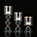 European Romantic Crystal Candle Holder Decoration Hotel