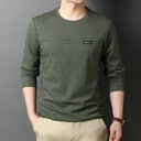 Fashionable Long Sleeved Slim Fit Solid Color Top