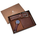 Wallet Leather Belt Set Creative Combination Men Watches