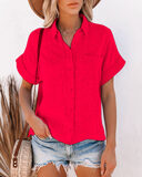 Lapel Button Shirts For Women