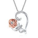 Love Rose Zircon Necklace Romance