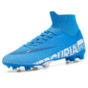 Men Soccer Shoes High Ankle Football Boots Cleats