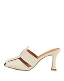 Fashion Woven Shoe Upper Mid Heel Sandals