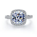 Ladies Moissanite 1 Carat Diamond Ring Luxury Round