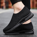 Flying Knit Sneakers Men's Mesh White Shoes Black