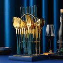 Gold Dinnerware Set Stainless Steel Tableware Knife Fork