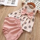 Summer Children Clothes Big Bow T-Shirt Shorts Clothing