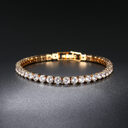 Zircon Bracelet Single Row 4mm Round Full Diamond