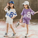 Loose Children's Wear Girl Short-sleeved Big Kids Sports