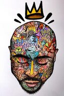 Graffiti Art Portrait Abstract Rapper Wall Poster
